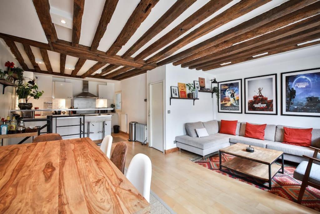 Typical Parisian Duplex#4Pers#Le Marais Apartment Bagian luar foto