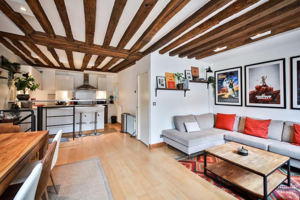 Typical Parisian Duplex#4Pers#Le Marais Apartment Bagian luar foto